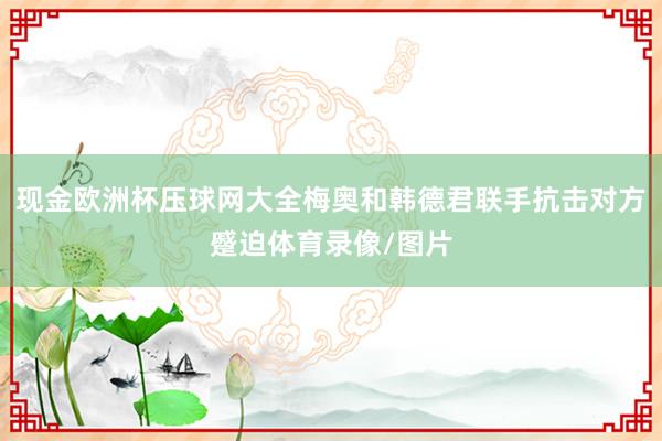 现金欧洲杯压球网大全梅奥和韩德君联手抗击对方蹙迫体育录像/图片