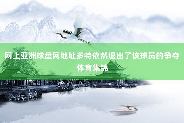 网上亚洲球盘网地址多特依然退出了该球员的争夺体育集锦